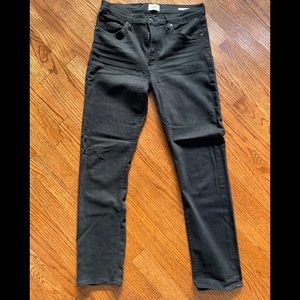 SKYLA MID RISE CIGARETTE PANT IN PLUSH BLACK